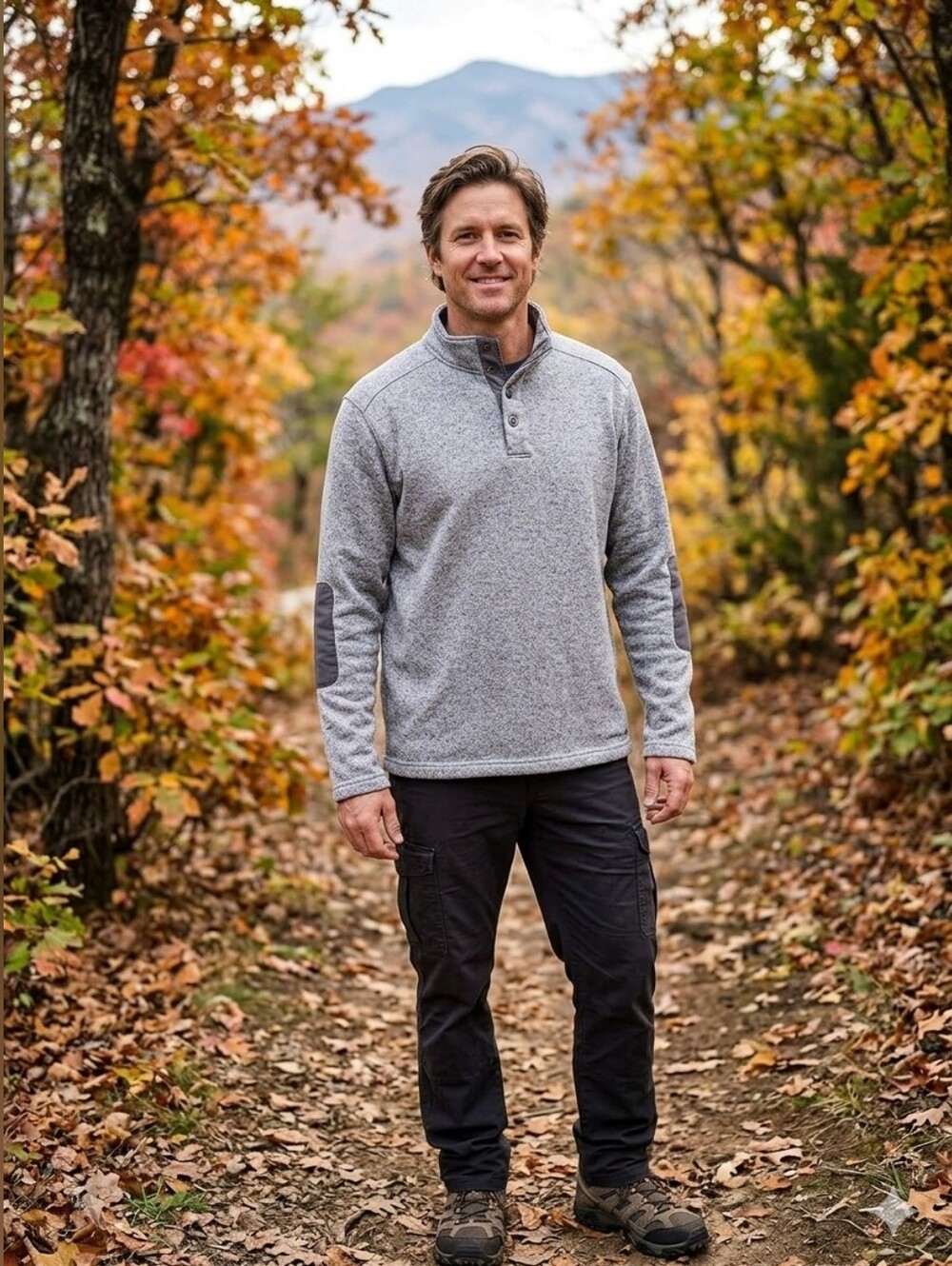 Merrell Light Gray Knit Pullover with Subtle Logo